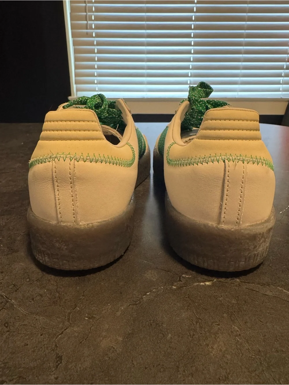 Adidas Samba Women’s White & Green Leather Sneakers